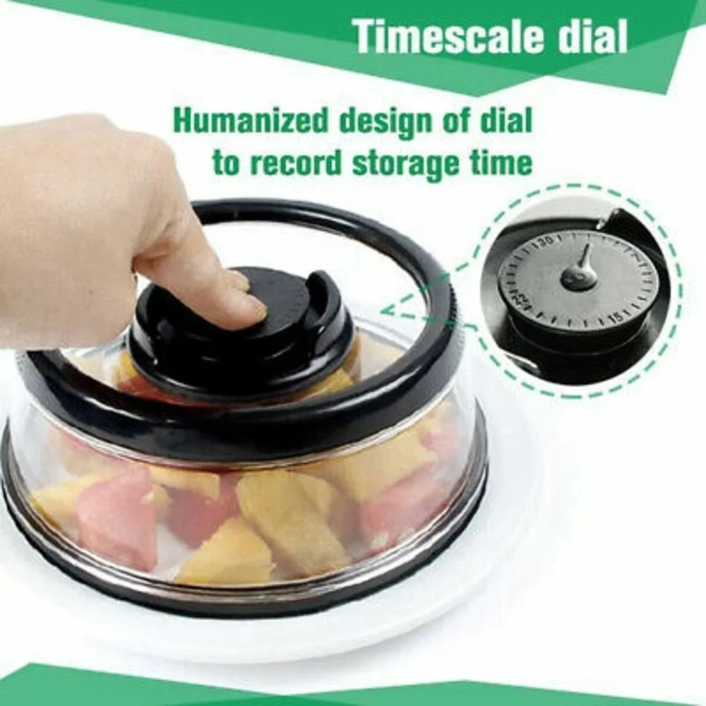PressDome 5-Piece Vacuum Food Sealer Set Red